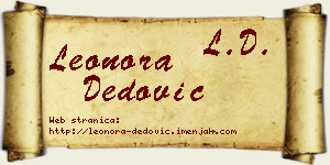 Leonora Dedović vizit kartica